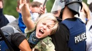 Police-Riot-Protest-Woman-Yelling